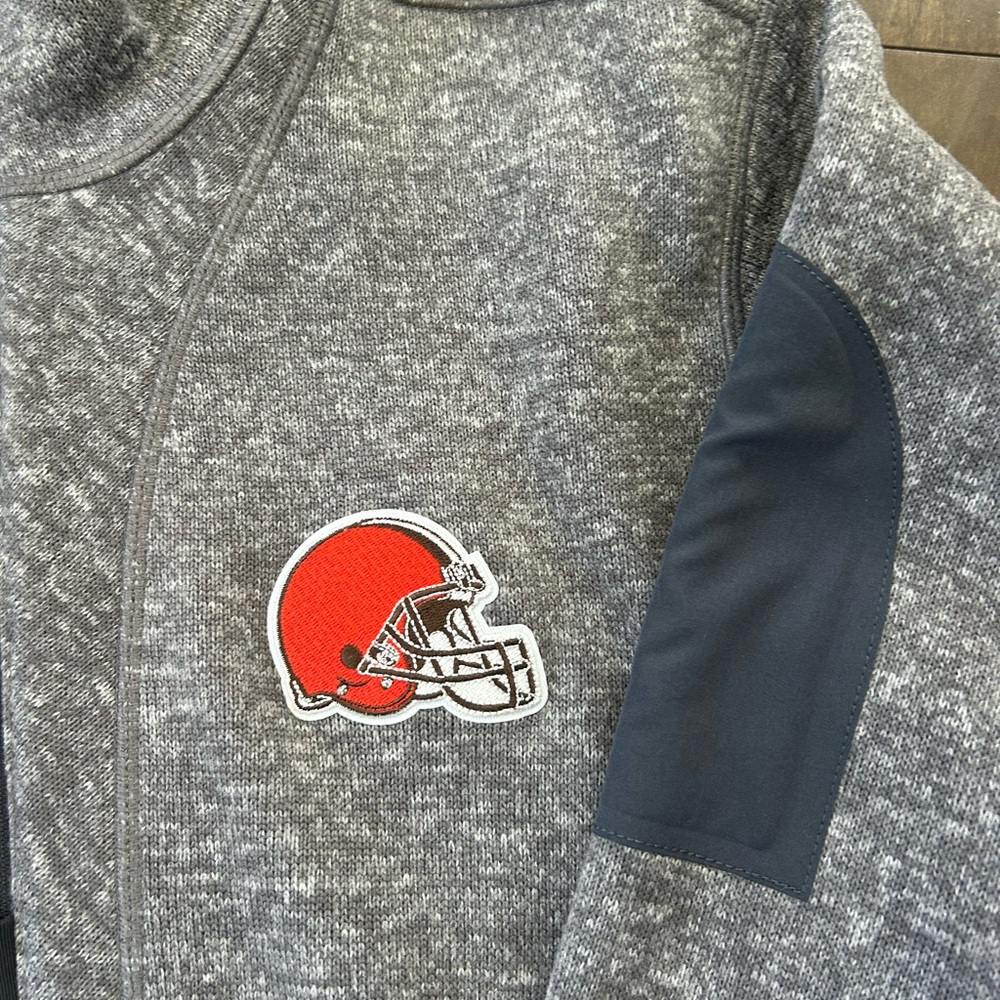 Cleveland Browns Quarter-Zip Pullover Men’s Large Heather Grey NFL 47' Brand - Picture 4 of 6